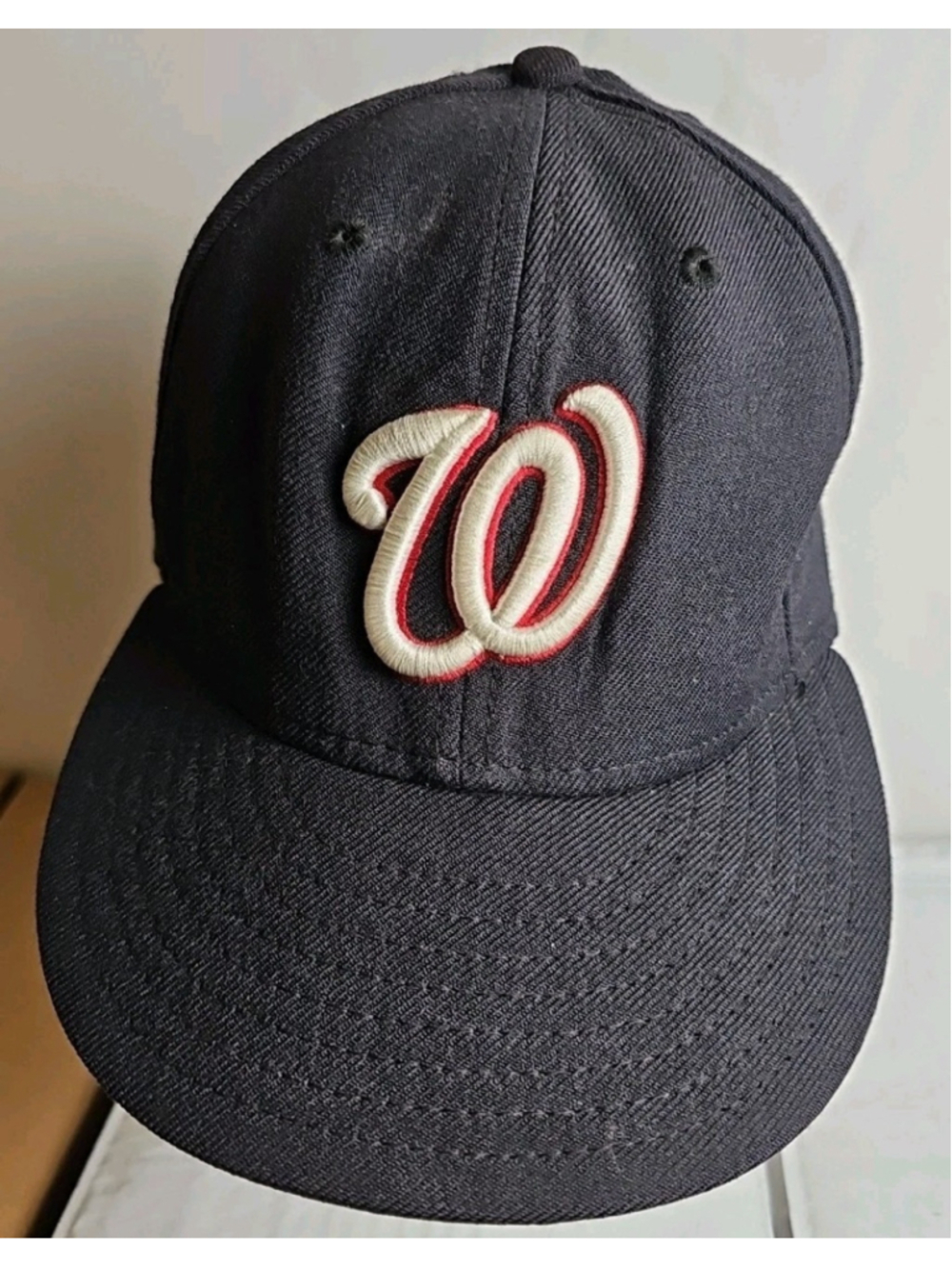 Vintage Washington Nationals New Era Fitted Hat Cap Size 8 Made In USA New *Read